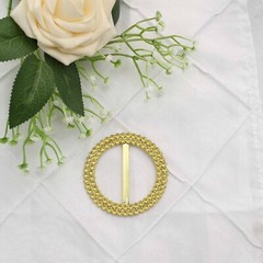 GOLD 20 Round 2″ Acrylic Rhinestones Chair Sash BUCKLES Party Event Decoration