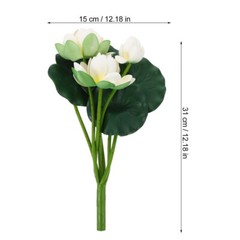 2 Pcs Artificial Plants Water Lily Flowers Simulation Lotus Decoration Bride