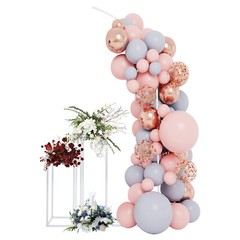 Ballon Arch Stand And 2 Wedding Flower Stands, Arch Backdrop Stand For Parties
