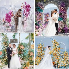 Customizable White Wedding Arch Stands – Ideal for Any Ceremony or Celebration
