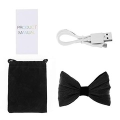 LED Light up Bowtie 7 Colors Luminous Adjustable Bowties for Party Gray