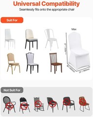 100 Pcs White Slipcovers for Dining Chairs – Stretch & Wrinkle Resistant