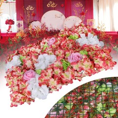 Rose &Hydrangea Flower Wall Panel For Filming Wedding Party Backdrop Flower Wall