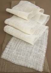 Primitive Natural Burlap Table Runner Rustic Barn Wedding Holiday Shabby Chic
