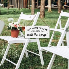 They Didn’t Trust Me with The Rings, Ring Bearer Sign Rustic Wall Hanging Wed…