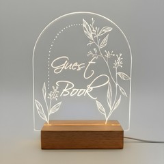 LED Light-Up Acrylic Event Sign for Ceremony | Guest Book Sign