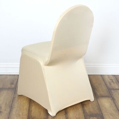 10 Champagne Spandex Fitted Banquet Chair Covers Wedding Reception Decorations