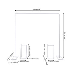 Metal Balloon Stand with 2 Flower Racks Wedding Stand 2*2m Backdrop Decoration~