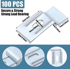 100 Pcs Picture Hanging Security Wall Support Brackets Picture Hanging Brackets