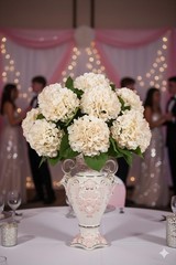 Larksilk 18″ Pink Blush Hydrangea Stem with 7″ Bloom ? Artificial Silk Flower…