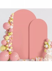Wokceer Wedding Arch Cover 7.2FT,6FT Spandex Fitted Wedding Archetand Cover Rose