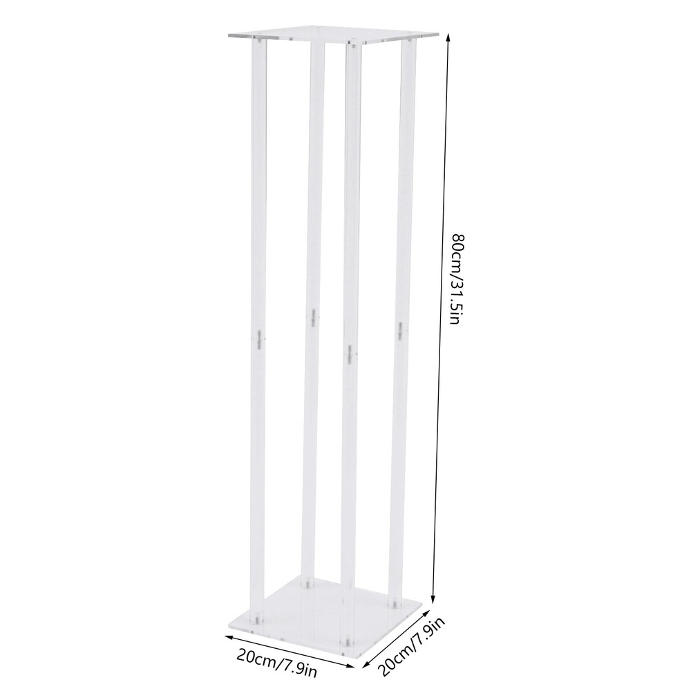 10x Acrylic Wedding Flower Stand Rectangle pedestal for Table Centerpiece Decor！