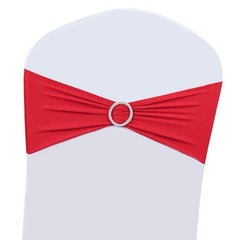 100PCS Wedding Chair Decorations Stretch Red Chair Bows and Sashes for Party …