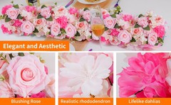 Pack of 10 Wedding Arch Decorations, 20.47 inch Artificial Flower Table