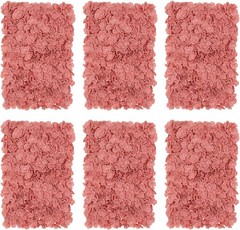 Artificial Flower Wall Panel – Set of 6 Dusty Pink Fake Silk Hydrangea Floral