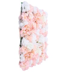 4pcs Artificial Rose Flower Wall Panels 40 × 60 cm Silk DIY Wedding Backdrop