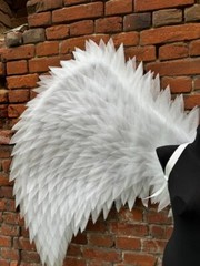 Black and White Angel Wings Devil Lucifer Halloween Costume Luzefer Handmade