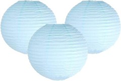 4″6″8″10″12″14″16″18 Round Paper Lanterns Lamp Wedding 18″/45CM, Baby Blue