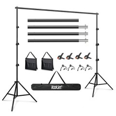Photo Backdrop Stand 9ft x 10ft Photograhy Adjustable Background Stands Suppo…