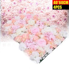 Artificial Rose Silk Flower Wall Panel Wedding Party Backdrop Decor 60cmX40cm