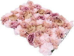 6 Pcs Flower Wall Panel Floral Backdrop,24 * 16in Artificial Flower Wall Panels