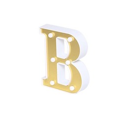 6″ tall GOLD B LED Lighted Marquee Letters Sign Party Wedding Events Decorations