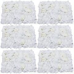 23″ x 15″ Silk Artificial Hydrangea Flower Wall Panels Wedding Decoration 6Pcs