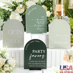 Acrylic Wedding Signs Set of 4 Durable Tabletop Décor Event Guest Welcome New