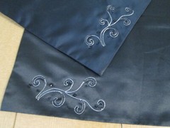 Table Runner Black Sequenced Satin Decor Decorative Tablecloth Alter 19″ x 78″