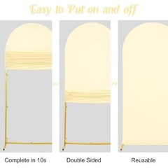 Set of 2 Spandex Wedding Arch Cover Double Sided Backdrop Stand Decor Party New