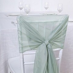 10 Silver Premium Chiffon Wide CHAIR SASHES Wedding Party Reception Light Gray