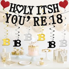 Happy 18th Birthday Banner Funny and Cool 18th Birthday Decorations, Cheers t…