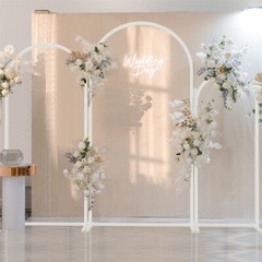 Metal Wedding Arch Backdrop Stand Wedding Arch Frame Set of 3 for Wedding Party