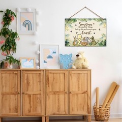 1PCS Winnie Quotes Baby Shower Sign, the Pooh Wall Hanging Decor, Sometimes t…