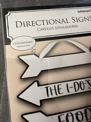 Wedding Party Decorations Arrow Directional Signs 17” Food Drinks Reception