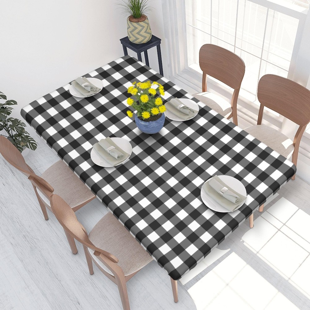 Tablecloth 4ft Elastic Tablecloths Rectangular Fitted Picnic Folding Table Co…