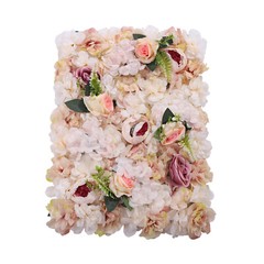 6XFlower Wall Panel Floral Backdrop Pink Yellow Wedding Party Flower Wall Decor