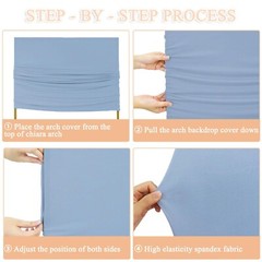 Dusty Blue Arch Cover Square Wedding Arch Cover 6.6FTx6.6FT Spandex Backdrop …