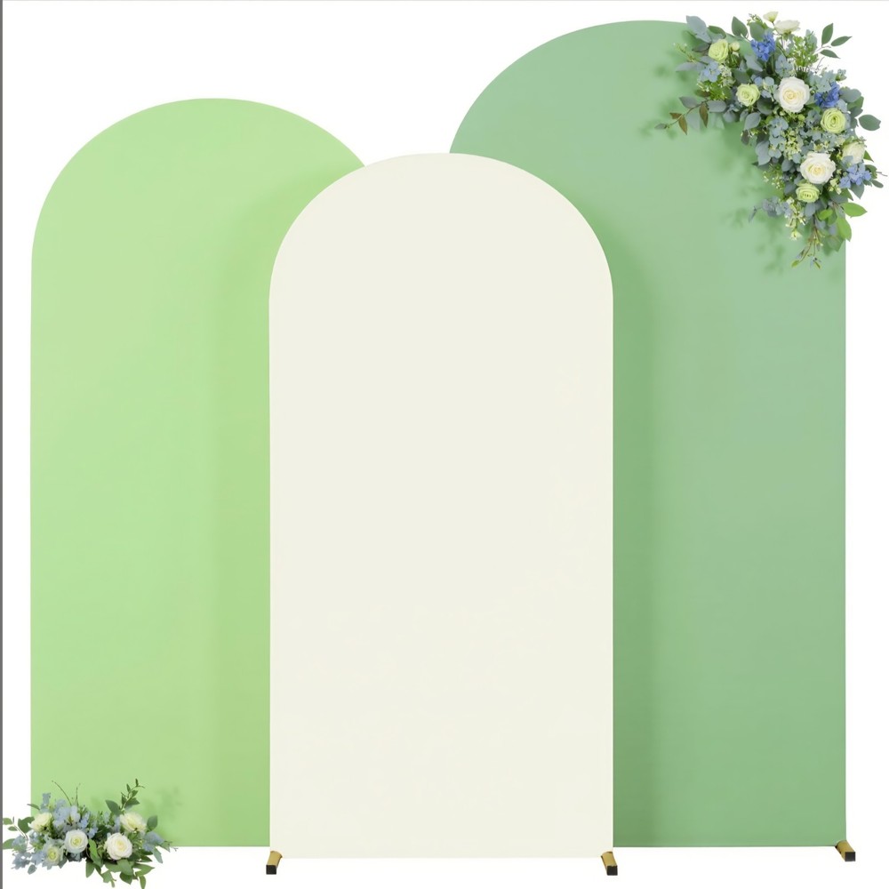 3 Set-7.2FT, 6.6FT, 6FT Arch Stand Covers Background Party Decorations 655-696