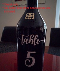 Wedding Table Number Decal Sticker for Bottle, Jar, Glass, Frame etc. Sold Each