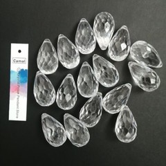 30pcs Acrylic Crystal Drop Pendant Prisms Chandelier Curtain Lamp Hanging Parts