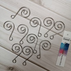 80Pcs Swirl Shaped Chrome Metal Hook Hanger Connector Crystal Prisms Chandelier
