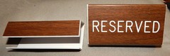 Vintage Reserved Signs for Pew (4″ x 2″) ‘clip on’ – new