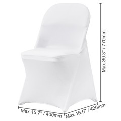 Uimoso 100PCS White Stretch Spandex Chair Covers for Weddings, and Dining