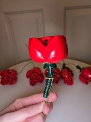 Set of 15 Wired LEGO Floral Blooms – Roses & Red Orchids – Wedding / Event Decor