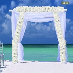1m Artificial Rose Silk Flower Row Arrangement Wedding Arch Backdrop Wall Decor