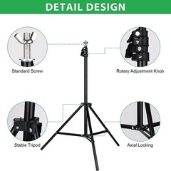 10×6.5ft Adjustable Backdrop Stand Kit, Heavy Duty Photography Background Sup…