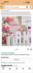Grinsvalley Lighted RN Letters Nursing Graduation Backdrop Set White