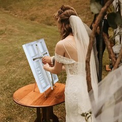 A Cord of Three Strands Wedding Sign, Solid Wood Wedding Rustic Boho Decor, M…