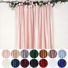 8 ft x 8 ft Premium Velvet Backdrop Curtain Photobooth Wedding Party Decorations